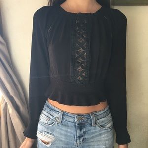 Black lace blouse